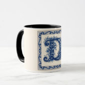 Norwegisches Erbe Monogramm-Blau Tasse (Vorderseite Links)
