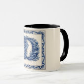 Norwegisches Erbe Monogramm-Blau Tasse (VorderseiteRechts)