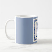Norwegisches Erbe N Monogramm - Blau Kaffeetasse (Links)