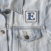 Norwegisches Erbgut Monogramm-Blau Button (Beispiel)