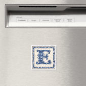 Norwegisches Erbgut Monogramm-Blau Magnet (In Situ (Geschirrspüler))