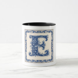 Norwegisches Erbgut Monogramm-Blau Tasse