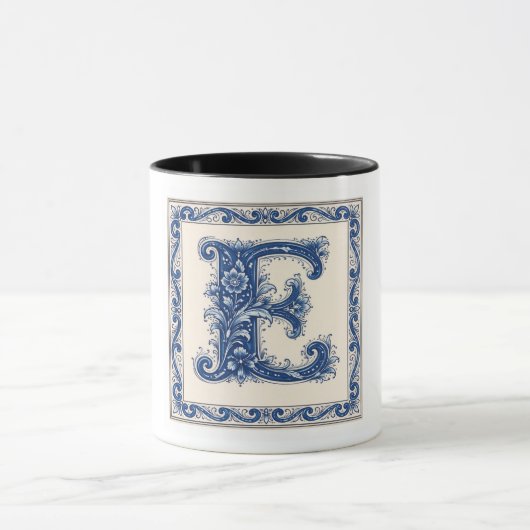 Norwegisches Erbgut Monogramm-Blau Tasse (Zentrum)