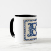 Norwegisches Erbgut Monogramm-Blau Tasse (Vorderseite Links)