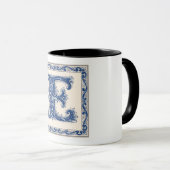 Norwegisches Erbgut Monogramm-Blau Tasse (VorderseiteRechts)