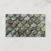 Norwegisches Fisch-Skala-Muster-Schieferdach Visitenkarte (Rückseite)