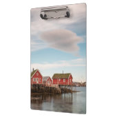 Norwegisches Fischerdorf Klemmbrett (Links)