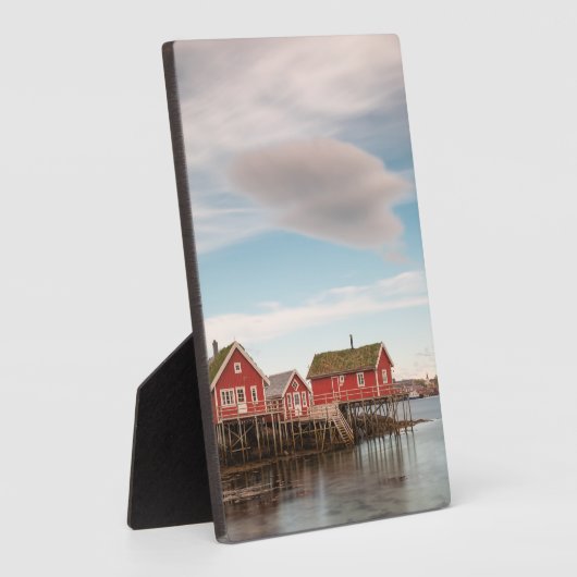 Norwegisches Fischerdorf Lofoten Fotoplatte (Seite)