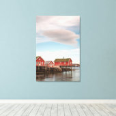 Norwegisches Fischerdorf Lofoten Leinwanddruck (Insitu (Holzboden))