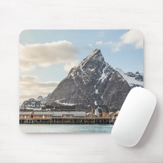 Norwegisches Fischerdorf Lofoten Mousepad (Mit Mouse)