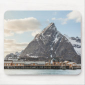 Norwegisches Fischerdorf Lofoten Mousepad (Vorne)