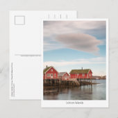 Norwegisches Fischerdorf Lofoten Postkarte (Vorne/Hinten)