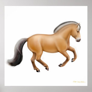 Norwegisches Fjord Pferd Print Poster