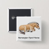 Norwegisches Fjord-PferdeButton Button (Vorne & Hinten)