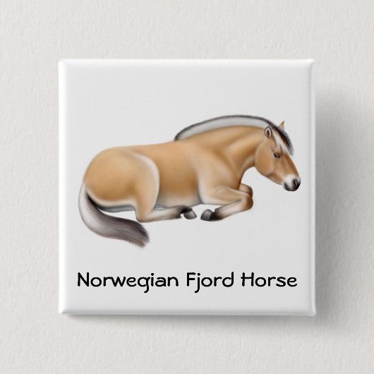 Norwegisches Fjord-PferdeButton Button (Vorderseite)