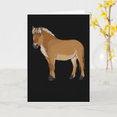 Norwegisches Fjord-Pferdegeschenk Karte (Gelbe Blume)