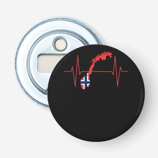 Norwegisches Flag-Heartbeat Flaschenöffner (Vorderseite)