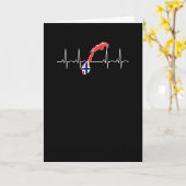 Norwegisches Flag-Heartbeat Karte (Gelbe Blume)