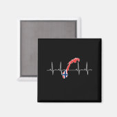 Norwegisches Flag-Heartbeat Magnet (Vorderseite/Rückseite)
