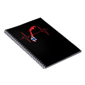 Norwegisches Flag-Heartbeat Notizblock (Rechte Seite)