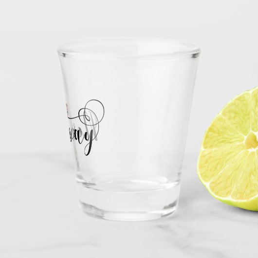 Norwegisches Flaggen-Herz, Norwegen Schnapsglas (Rechts)