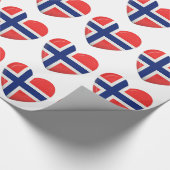 Norwegisches Flaggen-Herz von Geschenkpapier (Ecke)