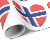 Norwegisches Flaggen-Herz von Geschenkpapier (Rolleneckpunkt)