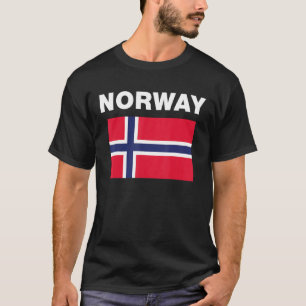Norwegisches Flaggengebiet T-Shirt