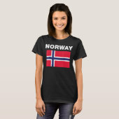 Norwegisches Flaggengebiet T-Shirt (Vorne ganz)