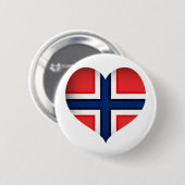 Norwegisches Flaggenherz Button (Vorne & Hinten)