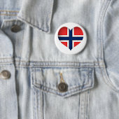 Norwegisches Flaggenherz Button (Beispiel)