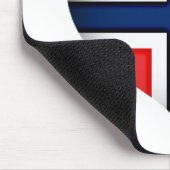 Norwegisches Flaggenherz Mousepad (Ecke)