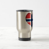 Norwegisches Flaggenherz Reisebecher (Mittel)