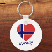 Norwegisches Flaggenherz Schlüsselanhänger (Vorderseite)