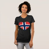 Norwegisches Flaggenherz T-Shirt (Vorne ganz)