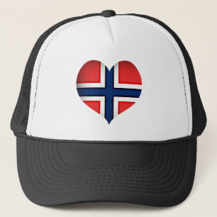 Norwegisches Flaggenherz Truckerkappe