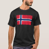 Norwegisches Flaggenland Norwegen - Vinta T-Shirt (Vorderseite)