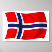 Norwegisches Flaggenposter drucken Poster (Vorne)