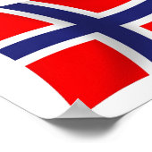 Norwegisches Flaggenposter drucken Poster (Ecke)