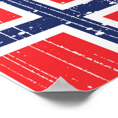 Norwegisches Flaggenposter Poster (Ecke)