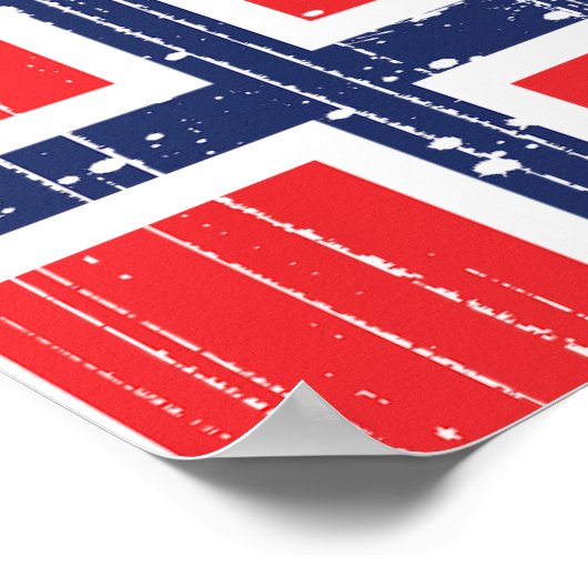 Norwegisches Flaggenposter Poster (Ecke)