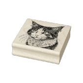 Norwegisches Forest Cat Portrait Gummistempel (Stempel)