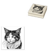 Norwegisches Forest Cat Portrait Gummistempel (Stempel)