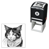Norwegisches Forest Cat Portrait Permastempel (Beispiel)