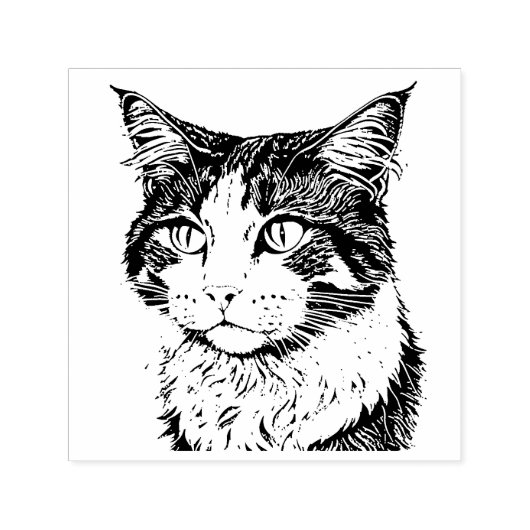 Norwegisches Forest Cat Portrait Permastempel (Design)