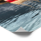 Norwegisches Foto von Fischereifahrzeugen Poster (Ecke)