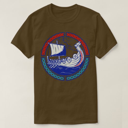 Norwegisches Geschenk Viking Valhalla Norwegen T-Shirt (Design vorne)