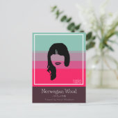 Norwegisches Holz - Naoko Postkarte (Stehend Vorderseite)