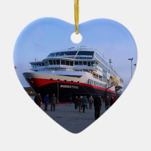 Norwegisches Kreuzschiff Keramikornament (Vorne)