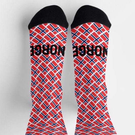Norwegisches Länderflaggenmuster für Herrensocken Socken (Oben)